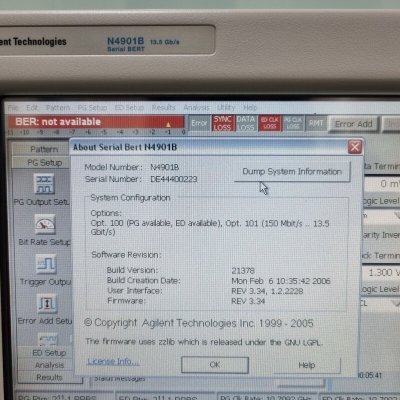 Тестер коэффициента битовых ошибок Agilent N4901B (демонстрационный)